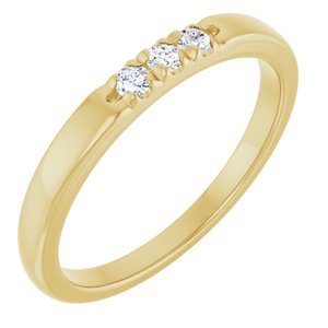 Eternity And Anniversary Bands | Three-Stone French-Set Anniversary Band